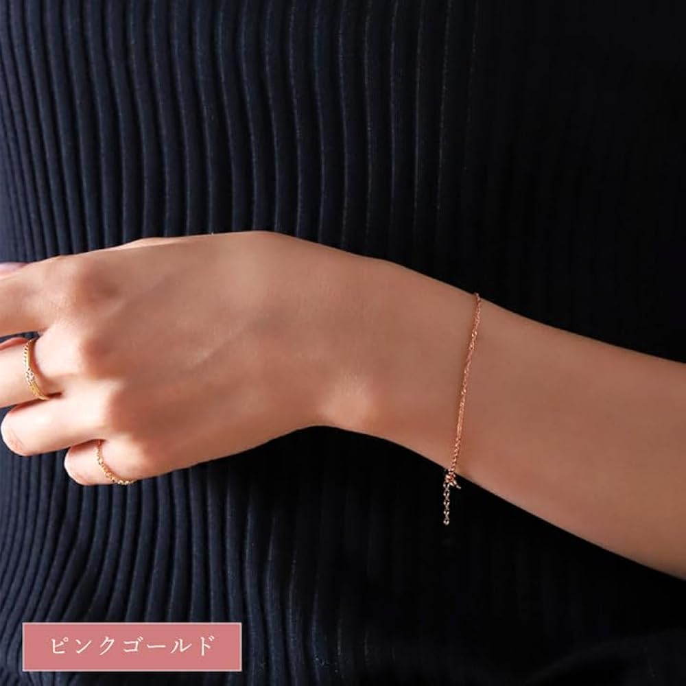 Amazon | ピンクゴールド ブレスレット レディース スクリュー